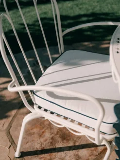 The Al Fresco Chair Cushion - Rivie White^Business & Pleasure Co. Sale