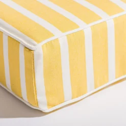 The Al Fresco Sun Lounger Cushion - Monaco Mimosa Stripe^Business & Pleasure Co. Clearance