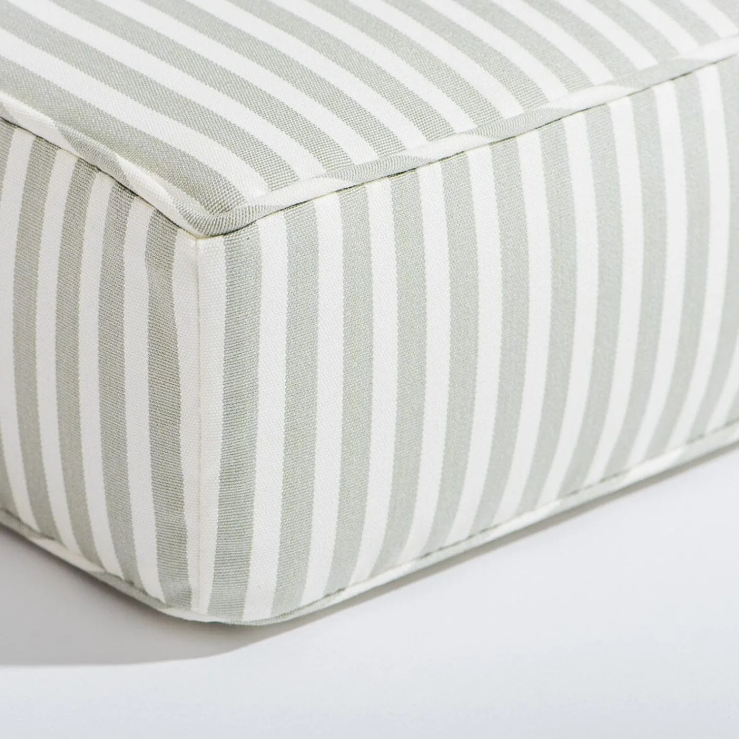 The Al Fresco Sun Lounger Cushion - Lauren'S Sage Stripe^Business & Pleasure Co. Outlet