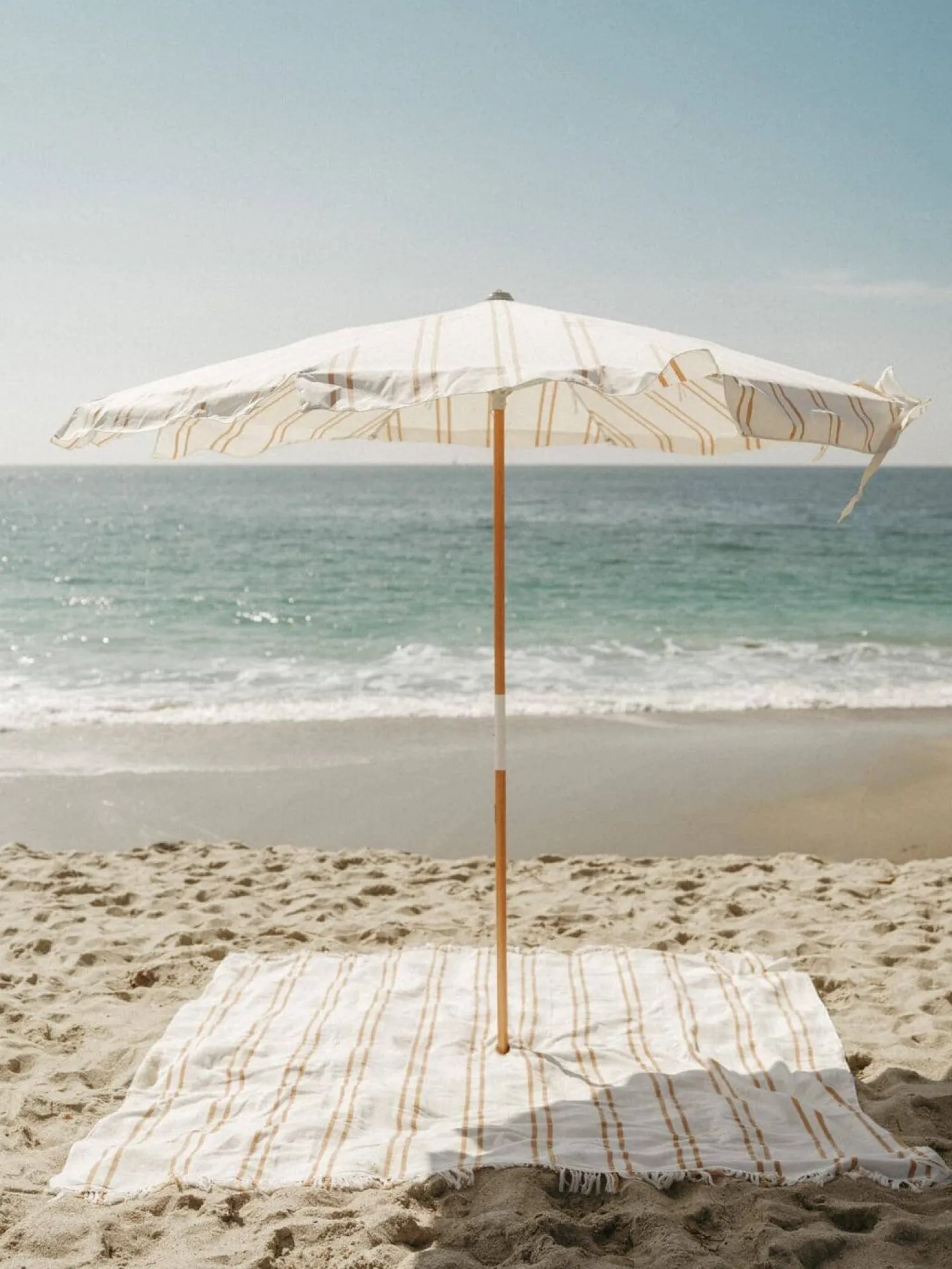 The Amalfi Umbrella - Sand Two Stripe^Business & Pleasure Co. New