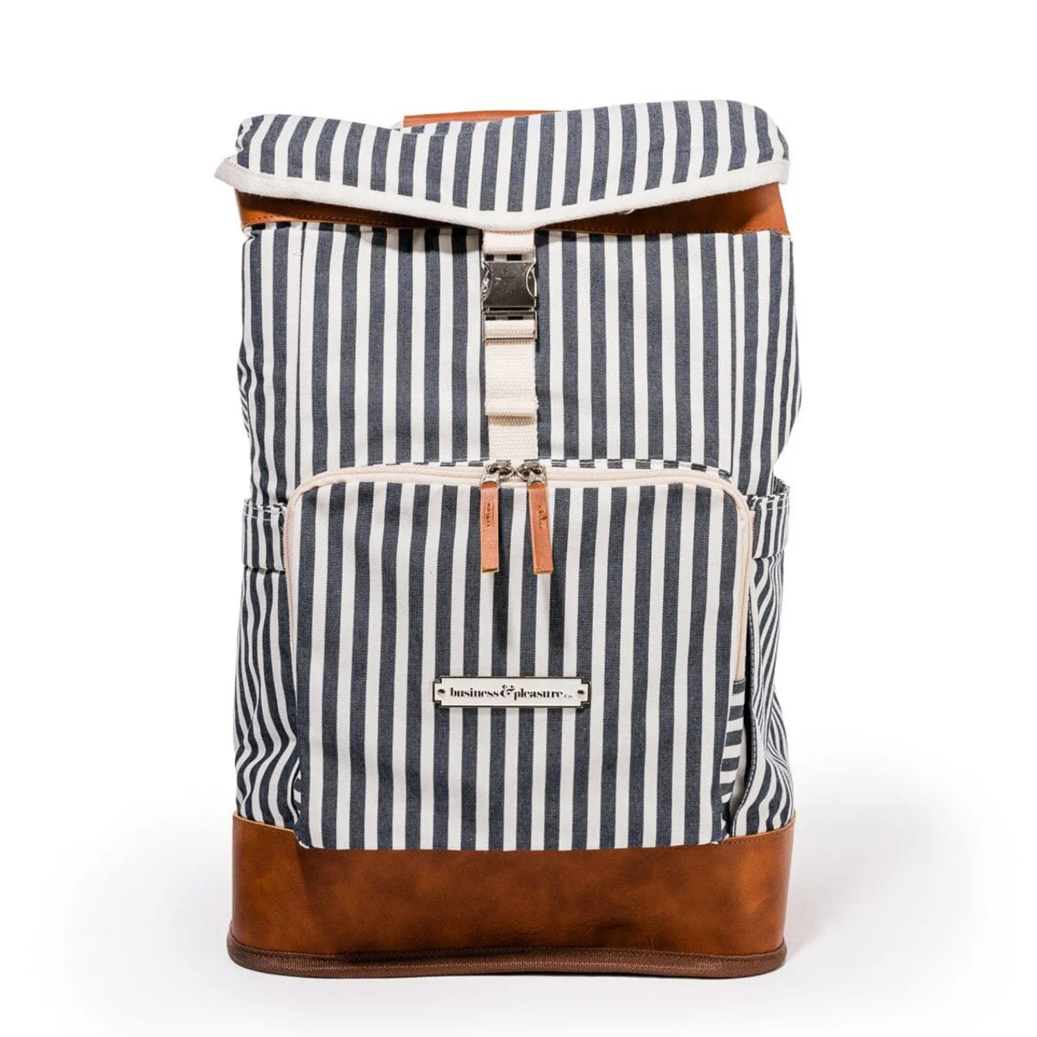 The Backpack Cooler - Laurens Navy Stripe^Business & Pleasure Co. Clearance
