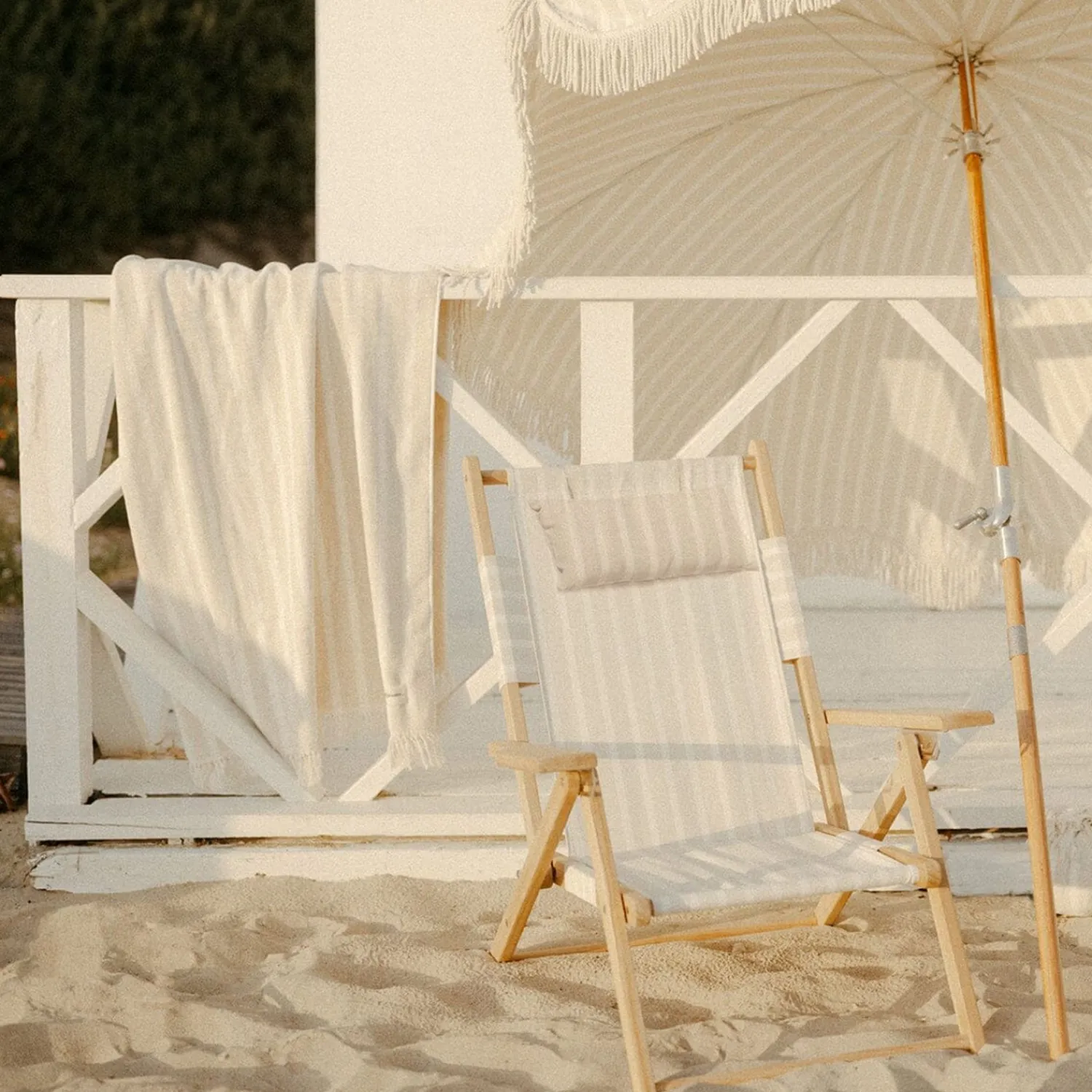 The Beach Towel - Monaco Natural Stripe^Business & Pleasure Co. Best
