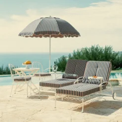 The Beach Towel - Monaco Navy And Pink Stripe^Business & Pleasure Co. Fashion
