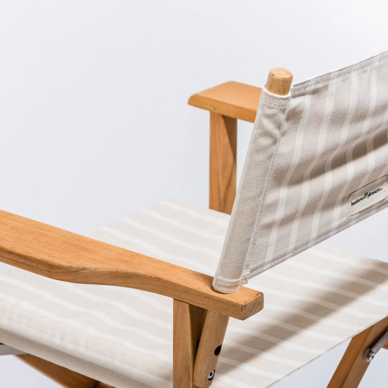 The Directors Chair - Table Height - Monaco Natural Stripe^Business & Pleasure Co. Outlet