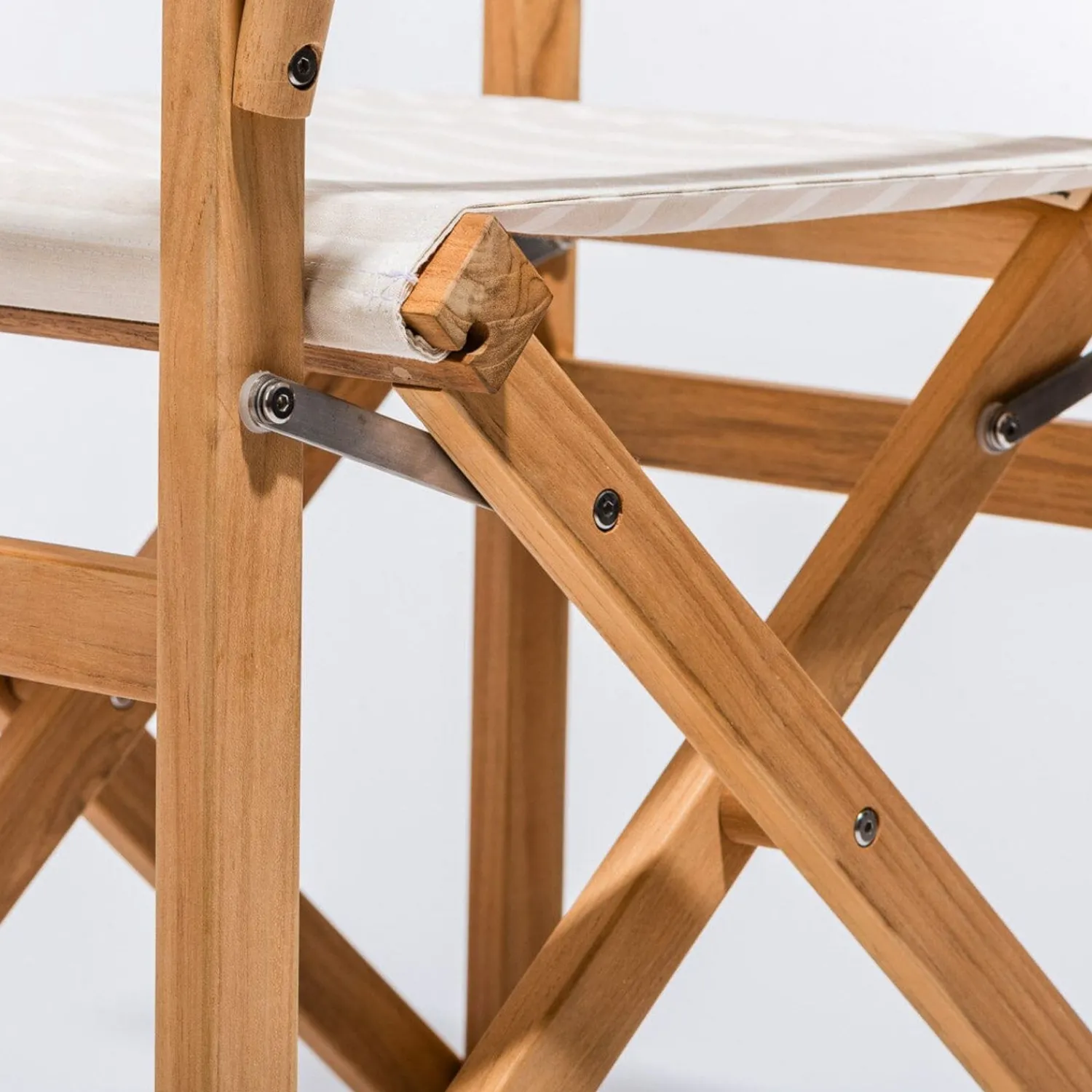 The Directors Chair - Table Height - Monaco Natural Stripe^Business & Pleasure Co. Outlet