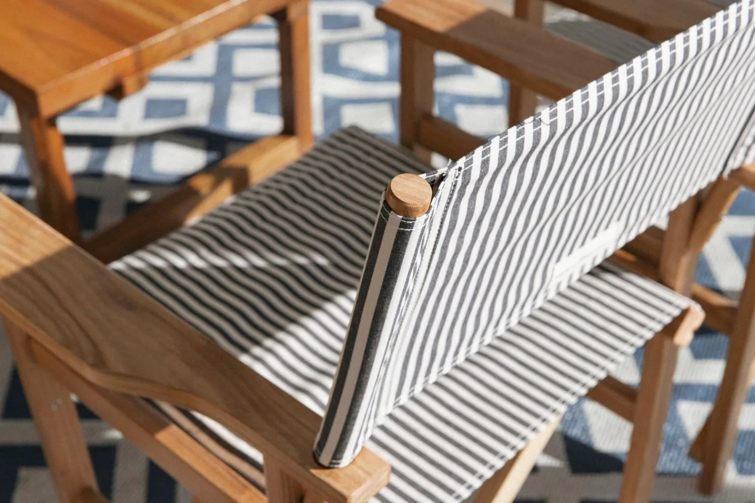 The Directors Chair - Table Height - Lauren'S Navy Stripe^Business & Pleasure Co. Hot