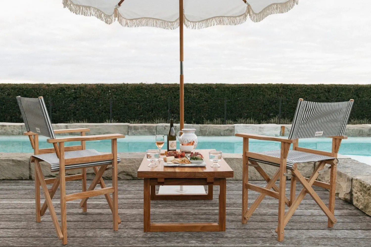 The Directors Chair - Table Height - Lauren'S Navy Stripe^Business & Pleasure Co. Hot