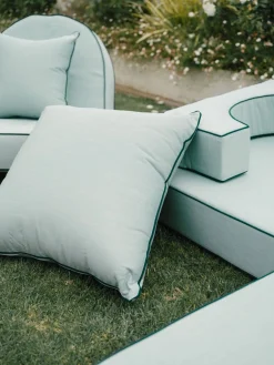 The Euro Throw Pillow - Rivie Green^Business & Pleasure Co. Fashion