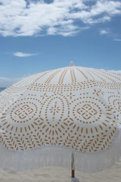 The Holiday Beach Umbrella - Eyelet^Business & Pleasure Co. Outlet