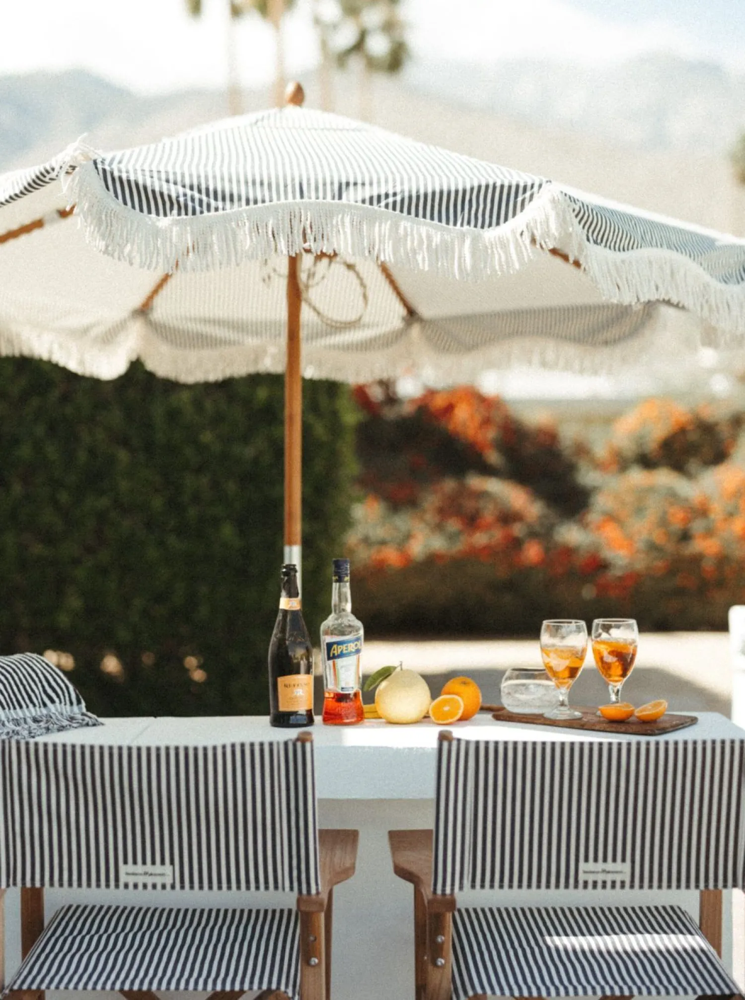 The Market Umbrella - Lauren'S Navy Stripe^Business & Pleasure Co. Outlet