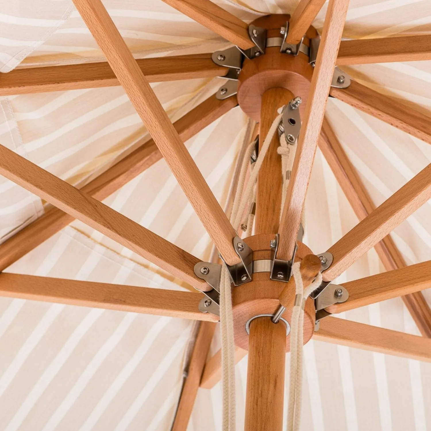 The Market Umbrella - Monaco Natural Stripe^Business & Pleasure Co. Outlet