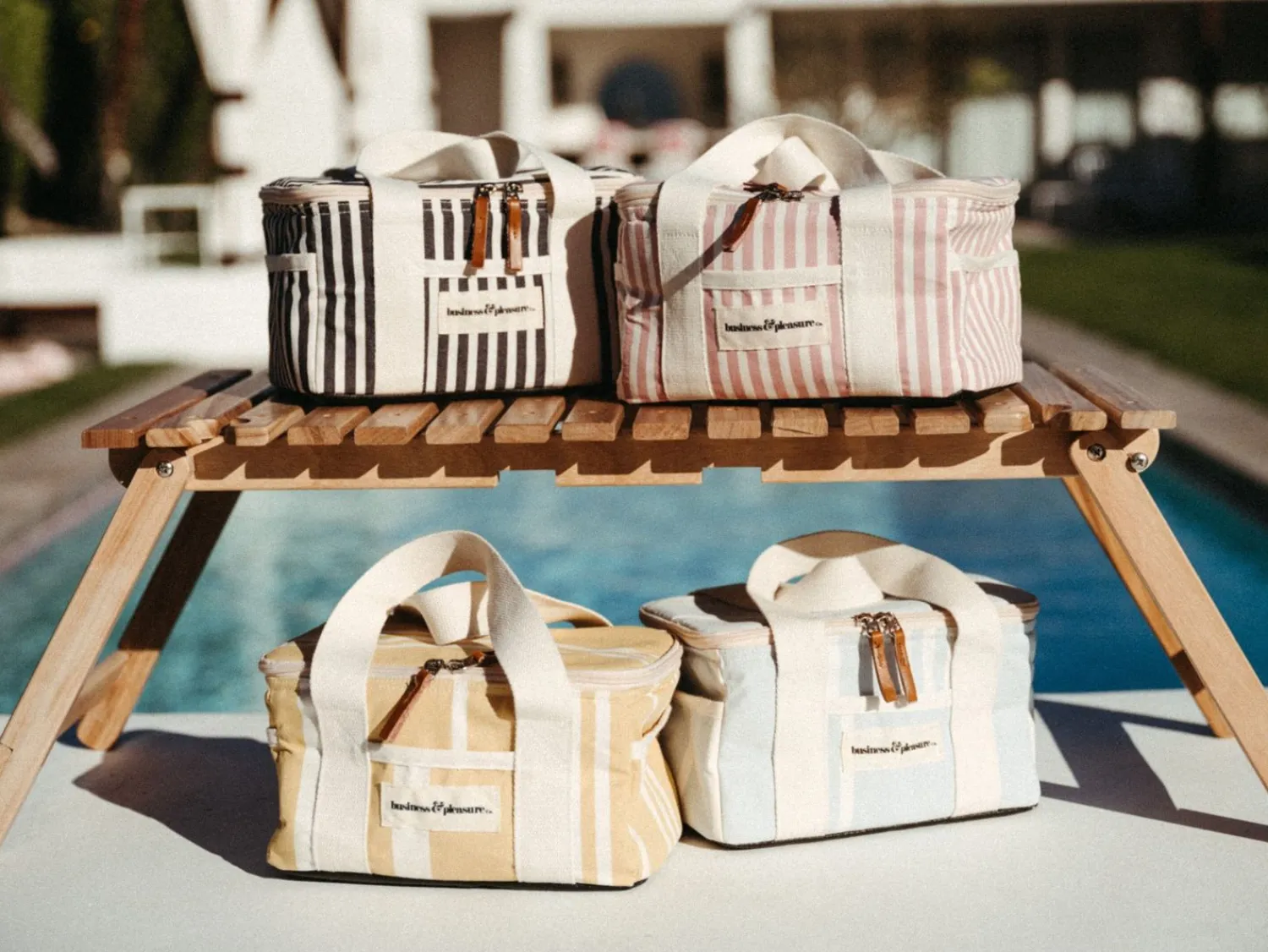The Mini Cooler Bag - Lauren'S Pink Stripe^Business & Pleasure Co. Clearance
