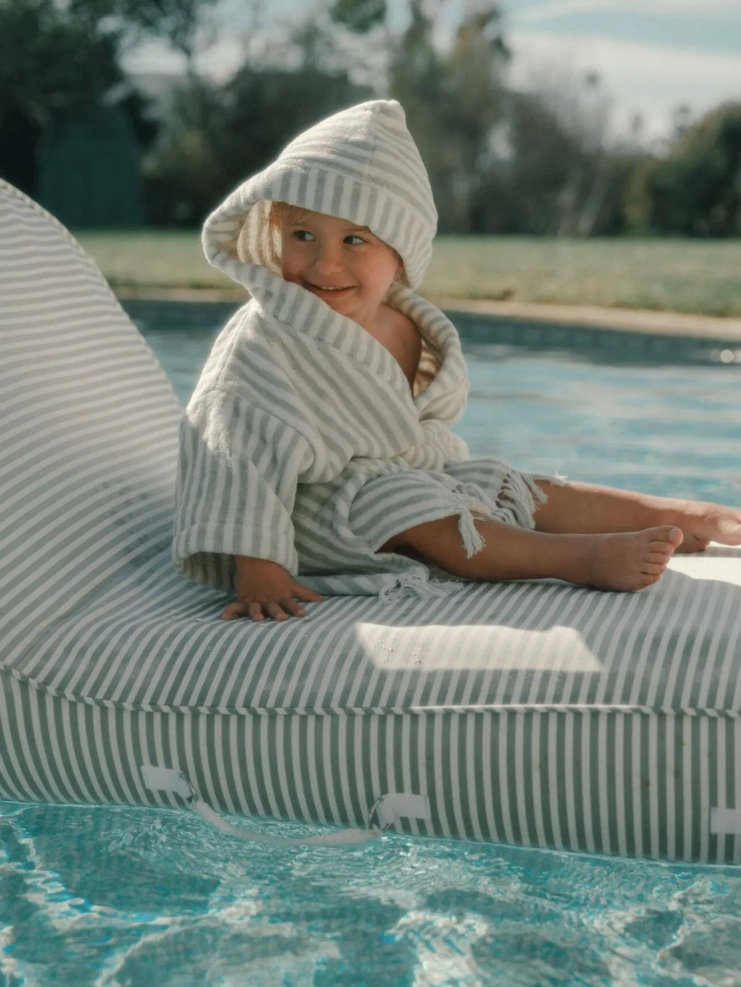 The Mini Poncho - Lauren'S Sage Stripe^Business & Pleasure Co. Clearance