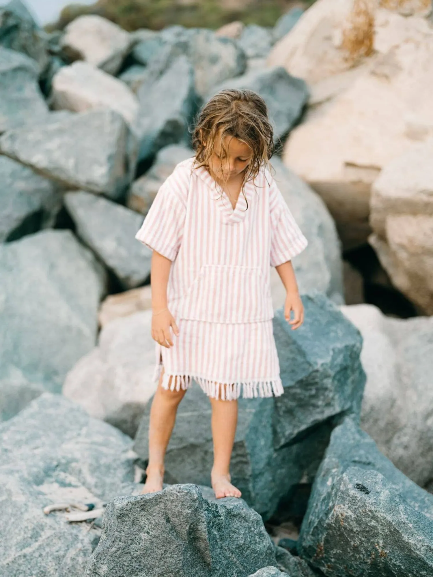 The Mini Poncho - Lauren'S Pink Stripe^Business & Pleasure Co. Best