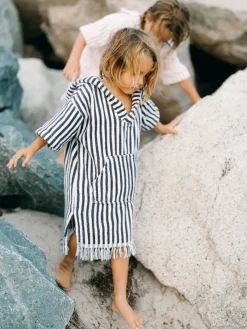 The Mini Poncho - Lauren'S Navy Stripe^Business & Pleasure Co. Fashion