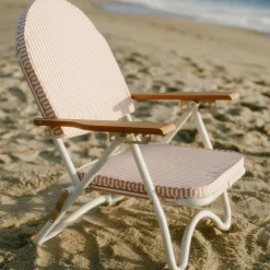 The Pam Chair - Laurens Pink Stripe^Business & Pleasure Co. Sale