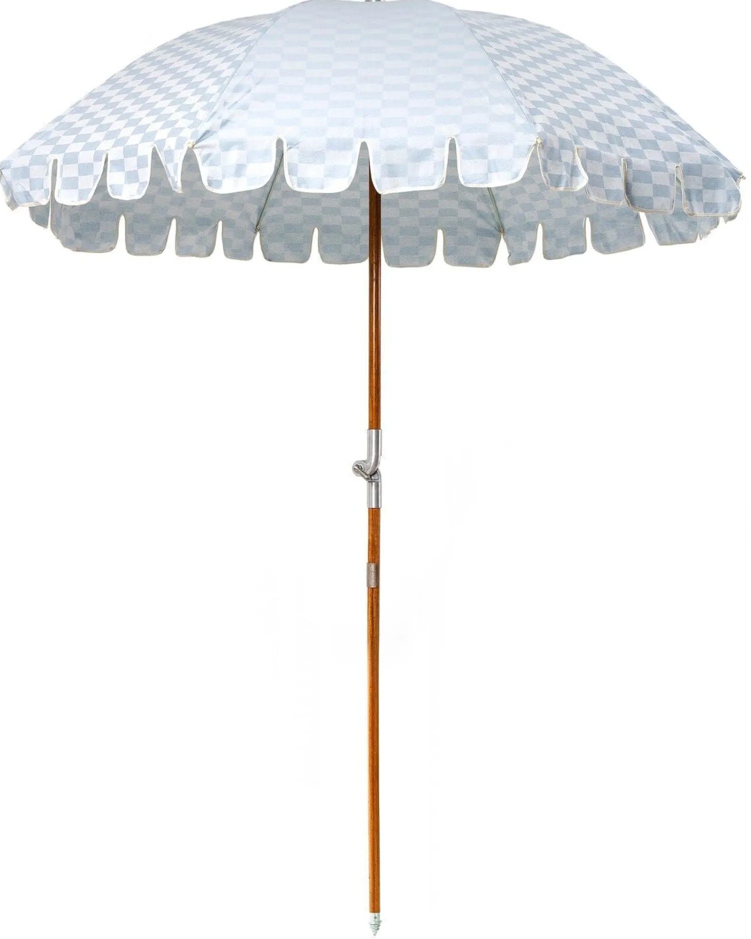 The Premium Beach Umbrella - Vintage Blue Check^Business & Pleasure Co. Online