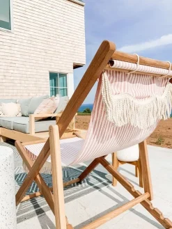 The Sling Chair - Lauren'S Pink Stripe^Business & Pleasure Co. New