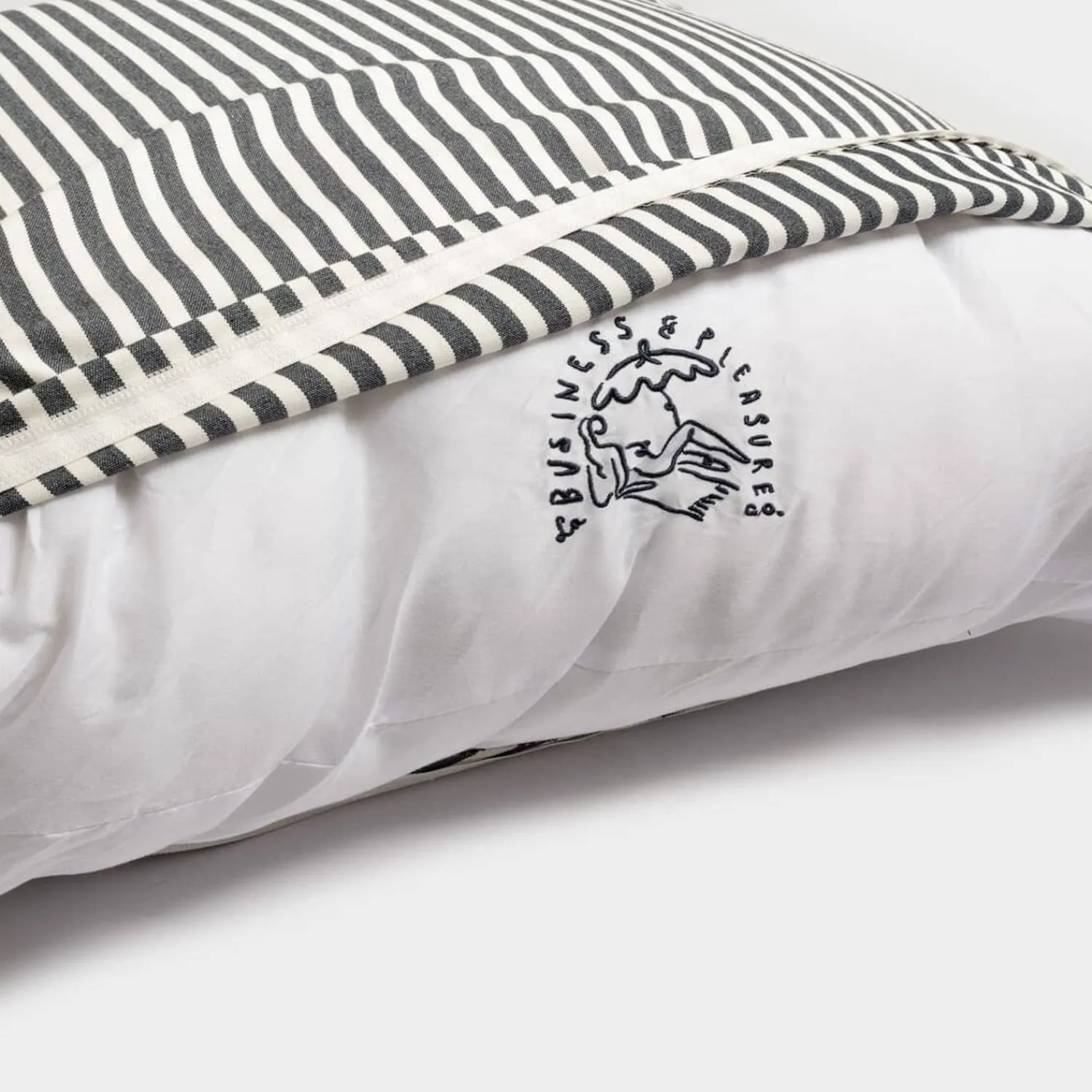 The Small Square Throw Pillow - Lauren'S Navy Stripe^Business & Pleasure Co. Clearance