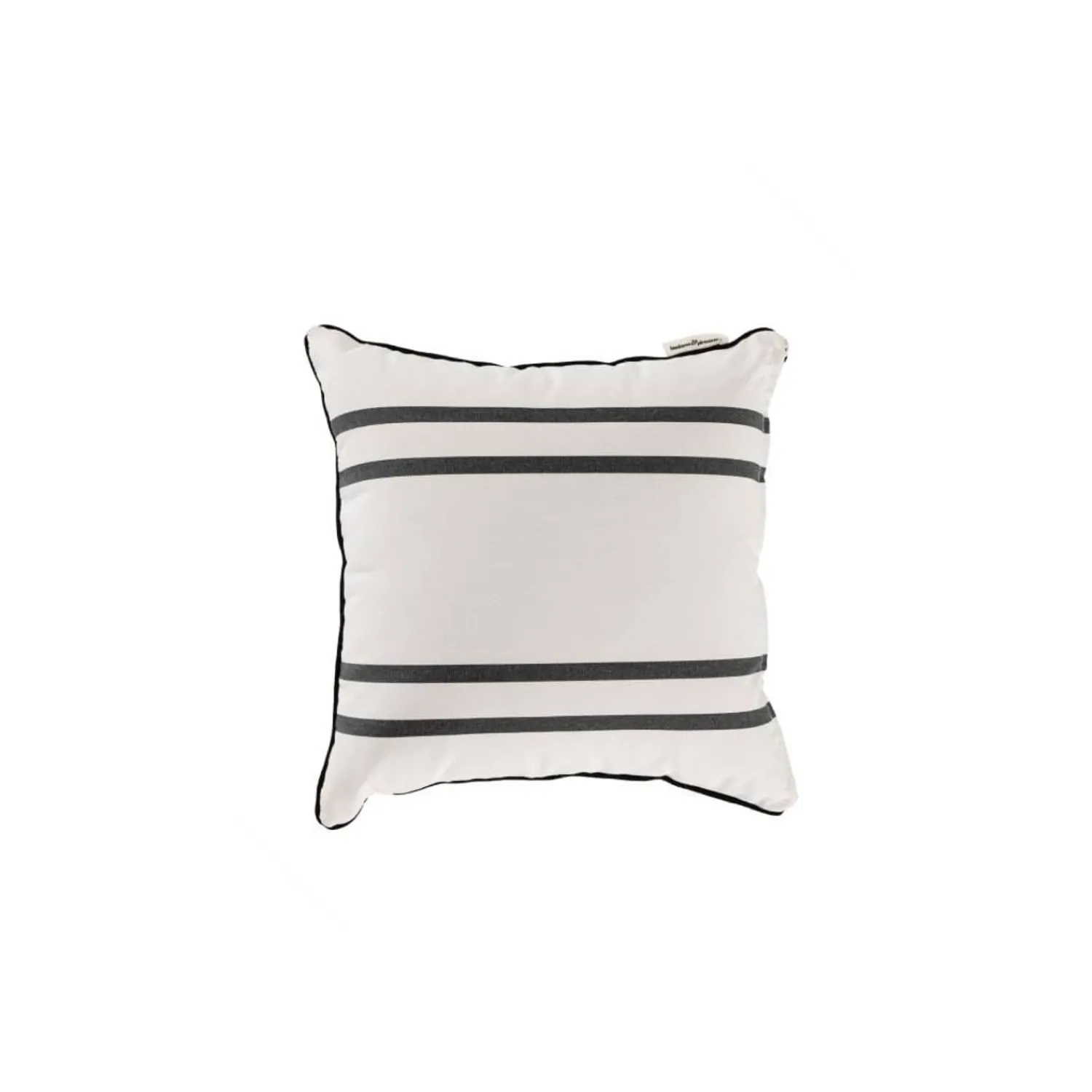 The Small Square Throw Pillow - Malibu Black Stripe^Business & Pleasure Co. Best