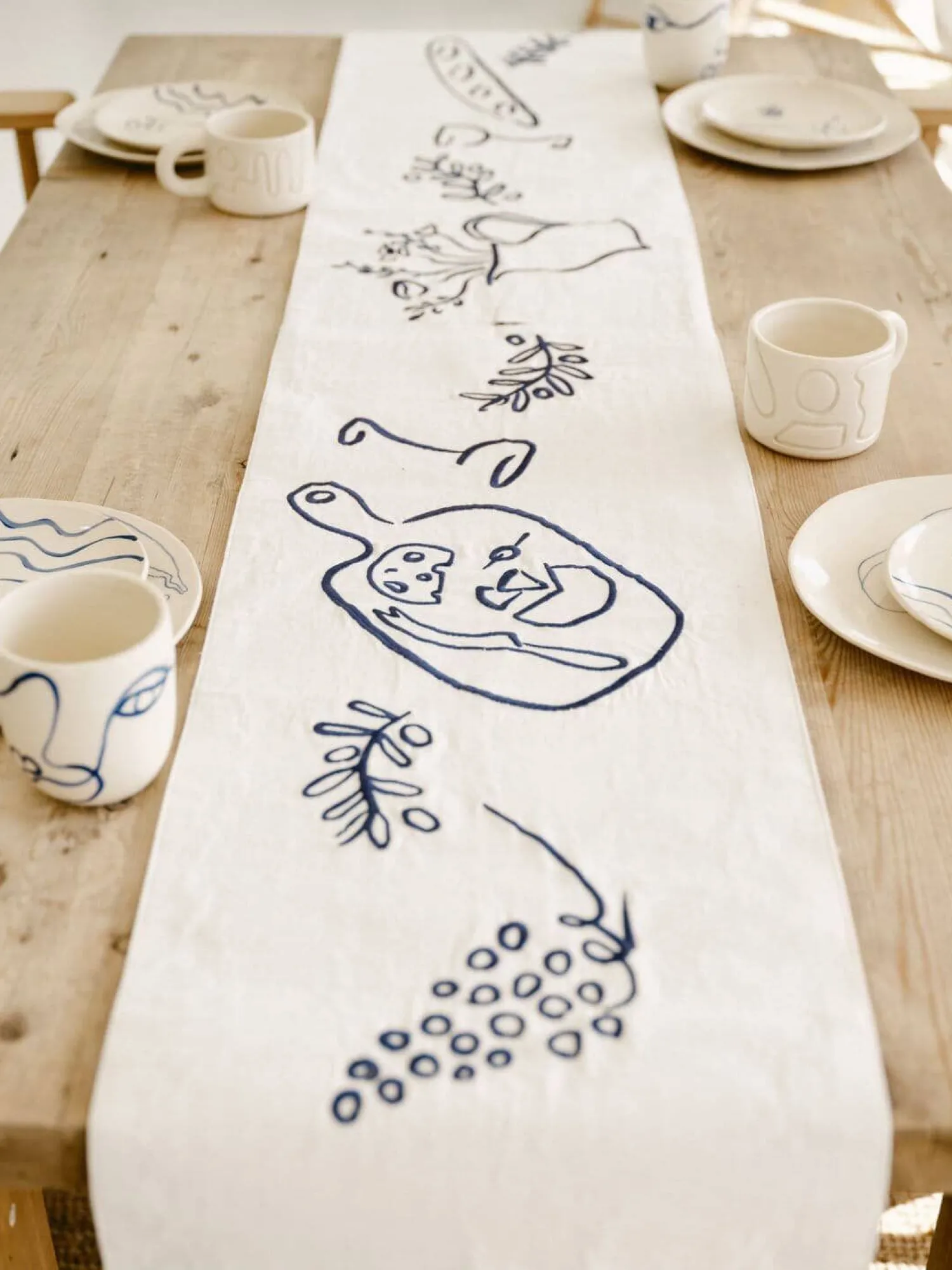 The Table Runner - Lauren'S Navy Stripe^Business & Pleasure Co. Sale