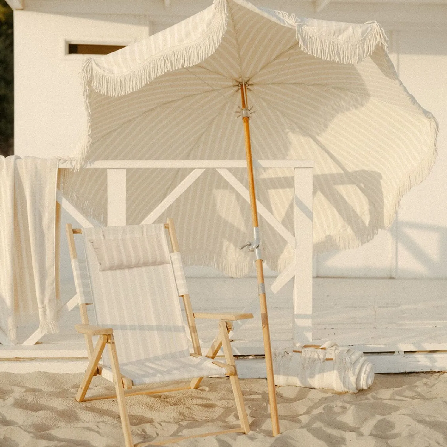 The Tommy Chair - Monaco Natural Stripe^Business & Pleasure Co. Outlet